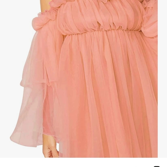 Mesh ruffle off-the-shoulder dress - Picture 3 of 5